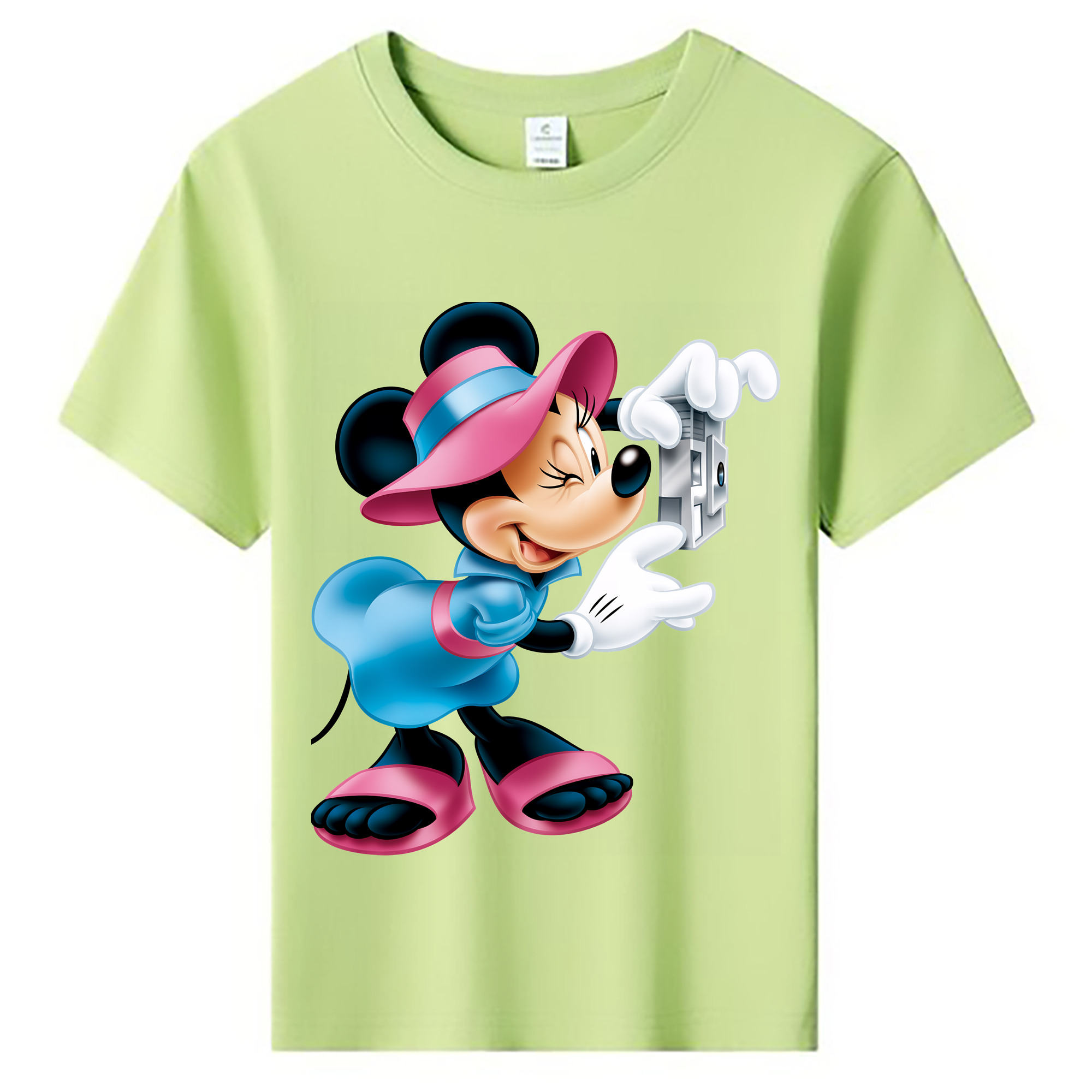 （画像用） ミッキーマウス Mickey Mouse 綿100％キッズTシャツ（フロントプリント）